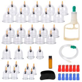 32 Cups Chinese Massage Therapy Cupping Set Body Vacuum Suction Kit Acupoint Massage Kit