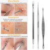 5 Pcs Blackhead Remover Kit Pimple Comedone Extractor Tool Set Stainless Steel